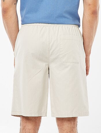 Bermuda van effen keperstof