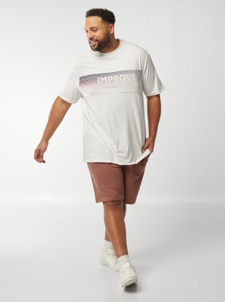 Bermuda van effen lichte joggingstof
