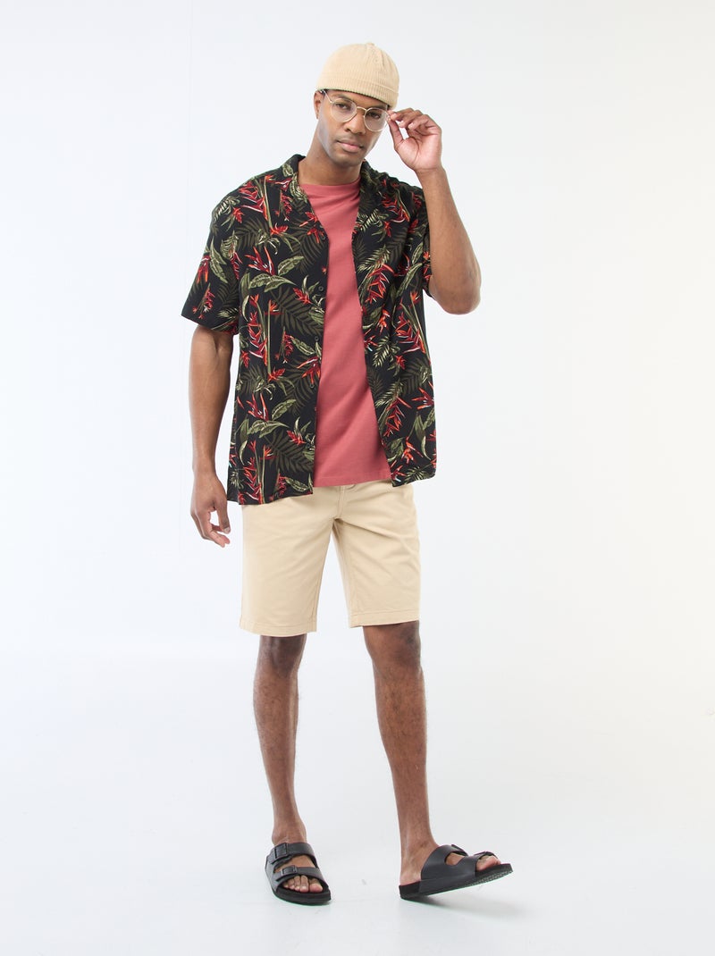 Bermuda van effen twill - chinomodel Wit - Kiabi