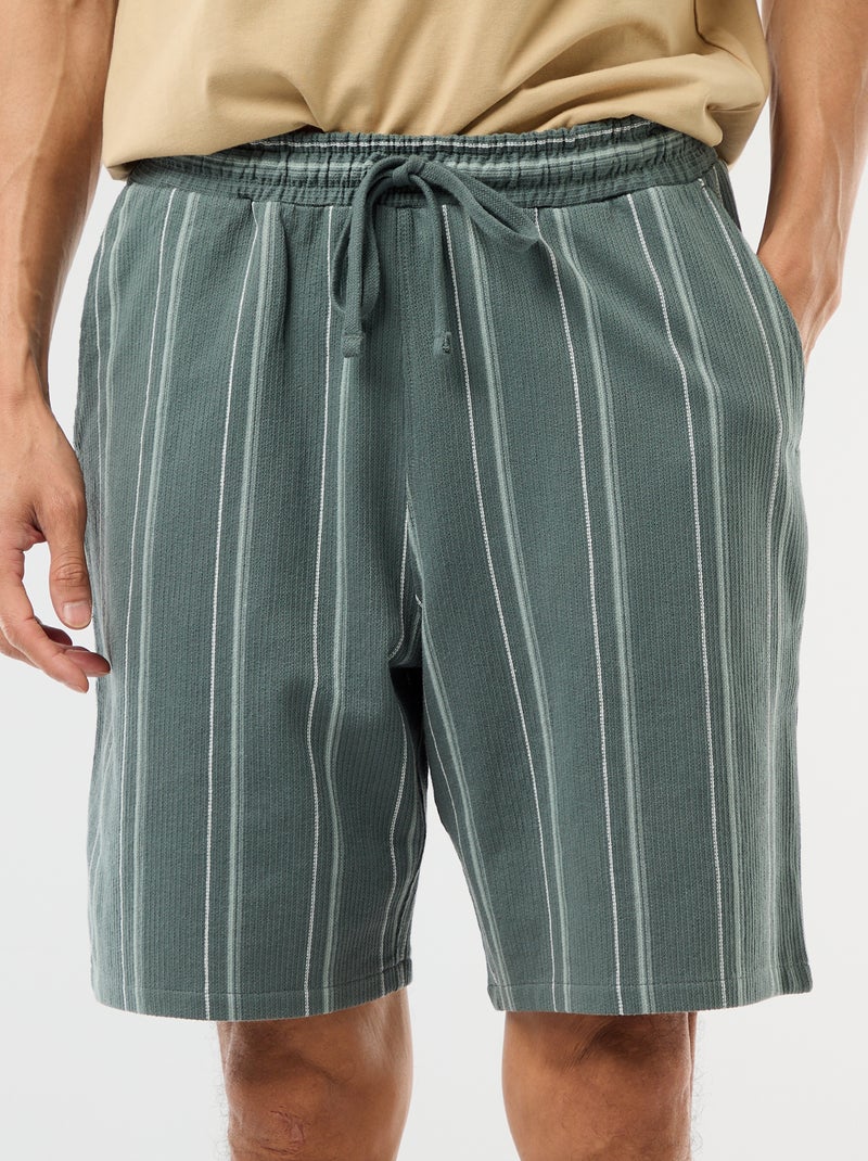 Bermuda van French Terry Blauw - Kiabi