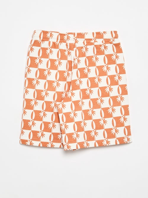 Bermuda van french terry met print - Kiabi