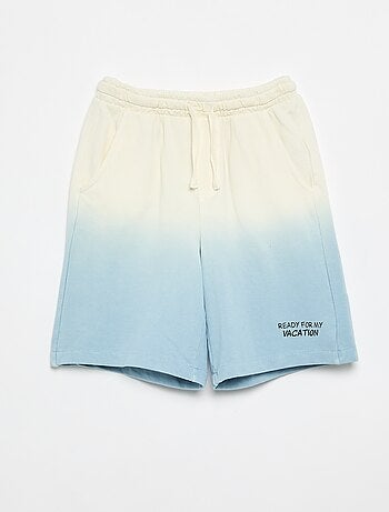 Bermuda van french terry met tie-dye