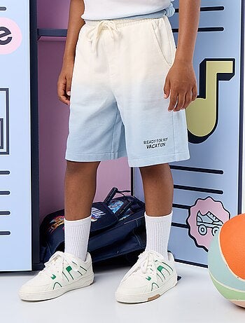 Bermuda van french terry met tie-dye