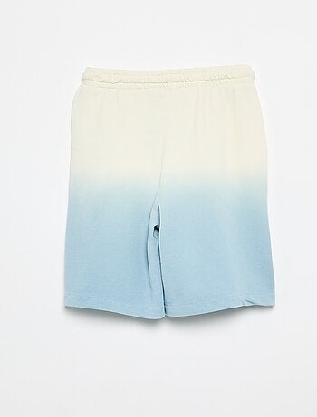 Bermuda van french terry met tie-dye