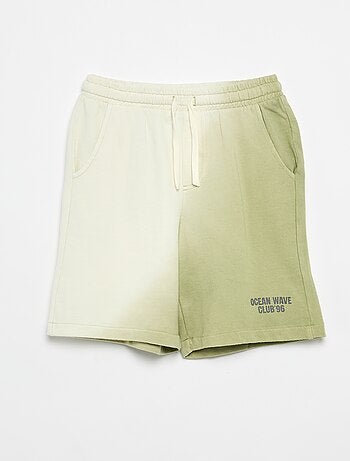 Bermuda van french terry met tie-dye