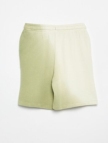 Bermuda van french terry met tie-dye