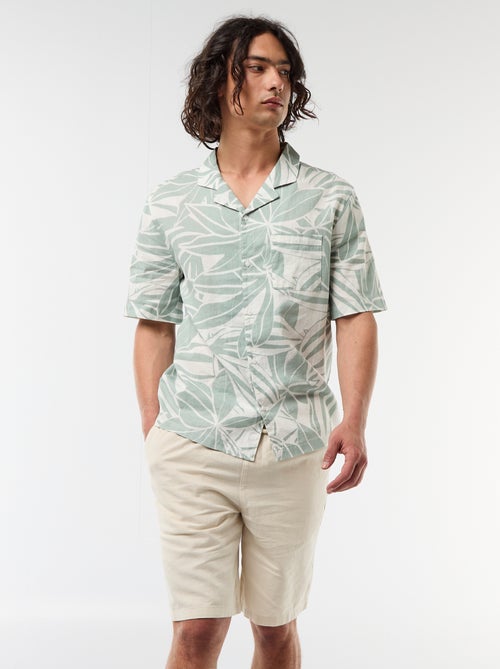 Bermuda van gemengd linnen - Kiabi