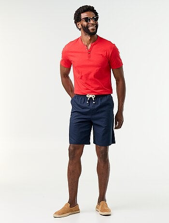 Bermuda van gemengd linnen