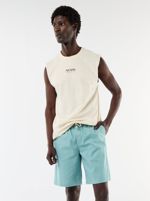 Bermuda van gemengd linnen - Kiabi