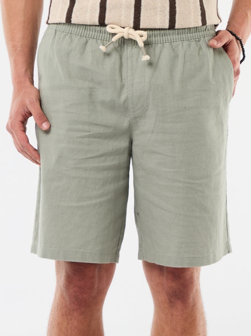 Bermuda van gemengd linnen - Kiabi