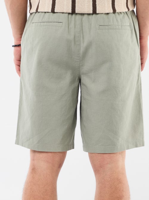 Bermuda van gemengd linnen - Kiabi