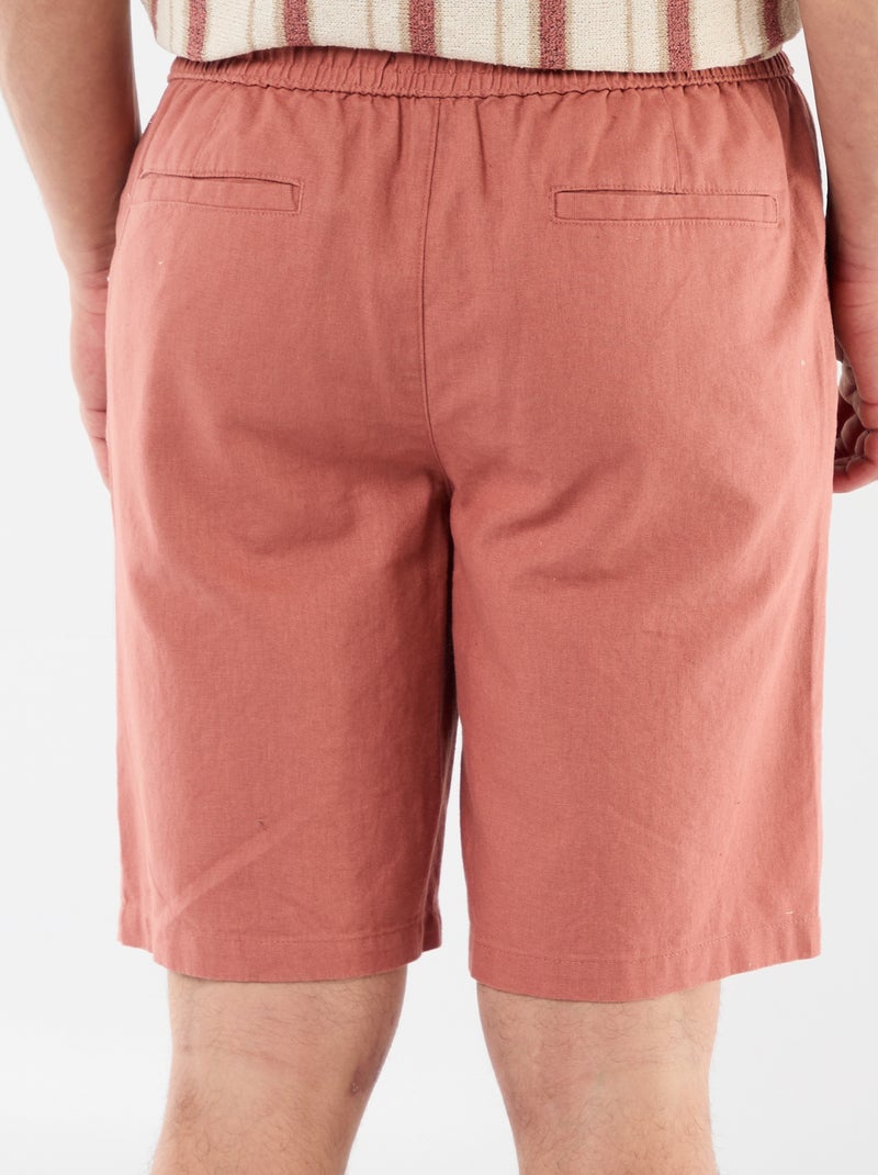 Bermuda van gemengd linnen Rose - Kiabi