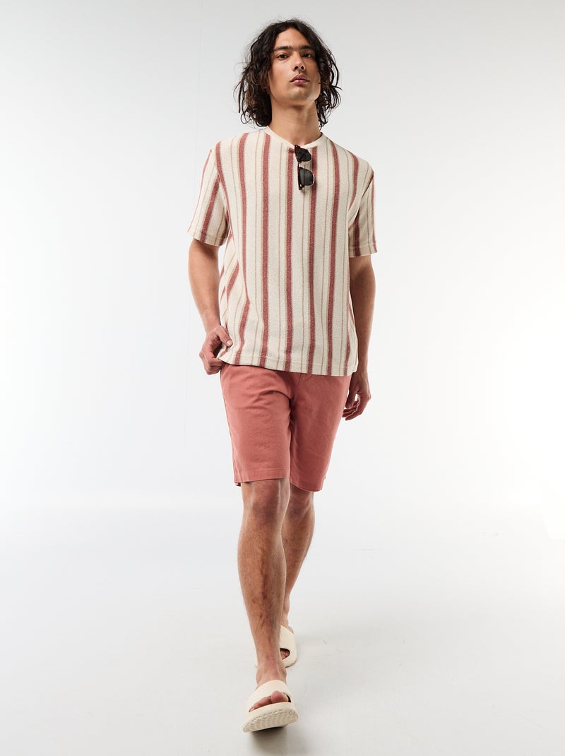 Bermuda van gemengd linnen Rose - Kiabi