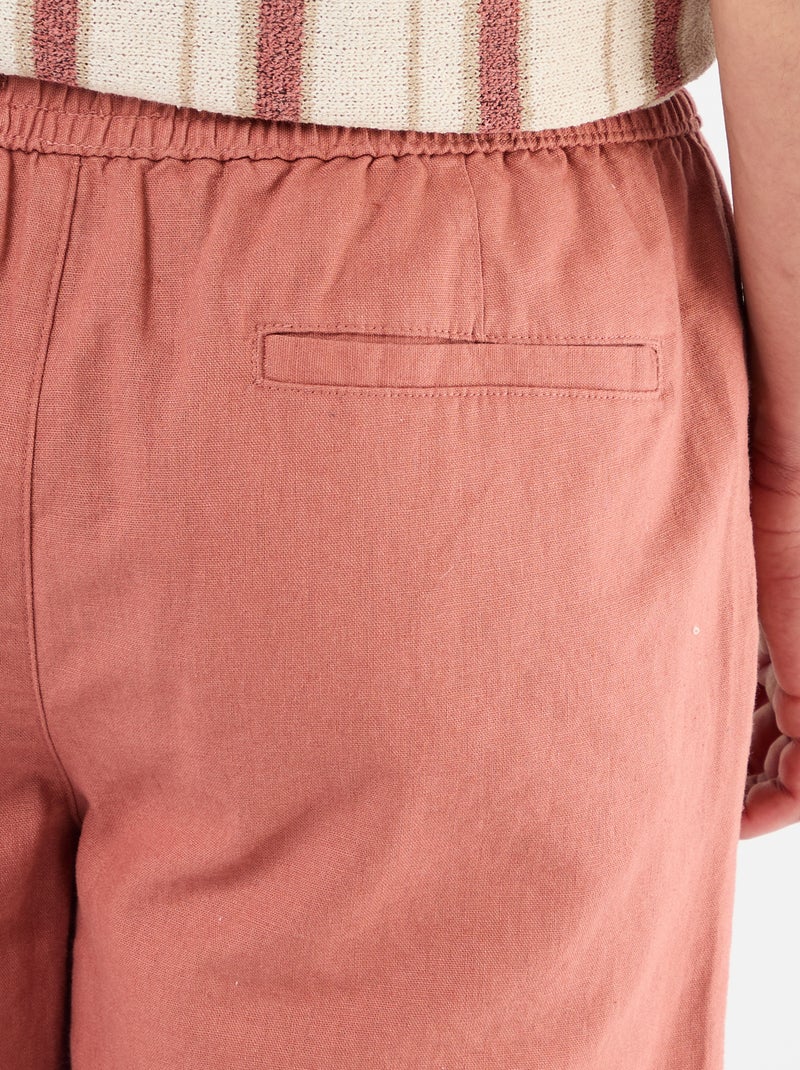 Bermuda van gemengd linnen Rose - Kiabi