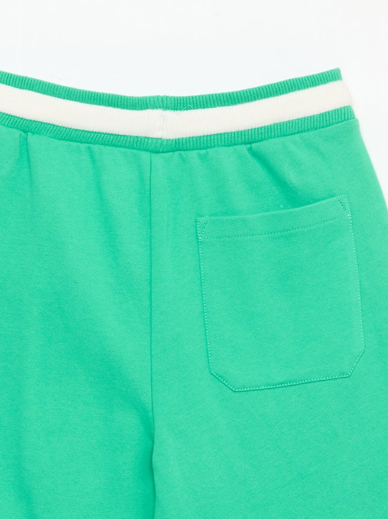 Bermuda van joggingstof Groen - Kiabi