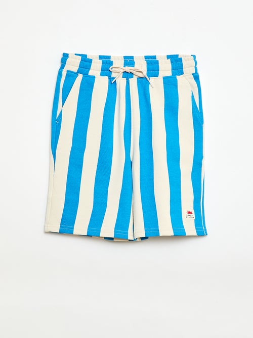 Bermuda van joggingstof met motief en 2 zakken - Kiabi