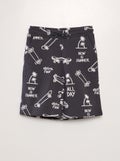 Bermuda van joggingstof met print ZWART - Kiabi