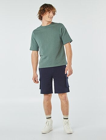 Bermuda van joggingstof met zakken