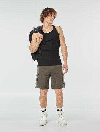 Bermuda van joggingstof met zakken