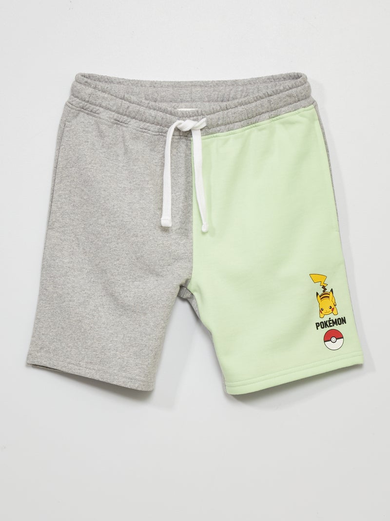 Bermuda van joggingstof 'Pokémon' GRIJS - Kiabi