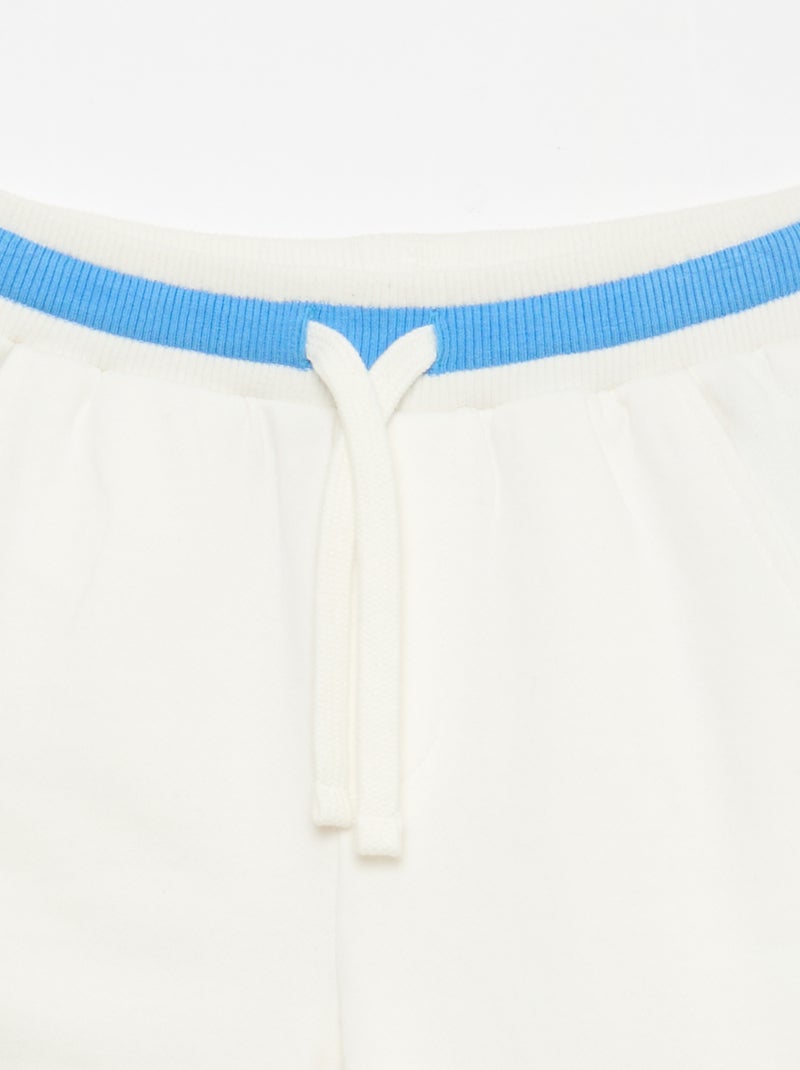 Bermuda van joggingstof Wit - Kiabi