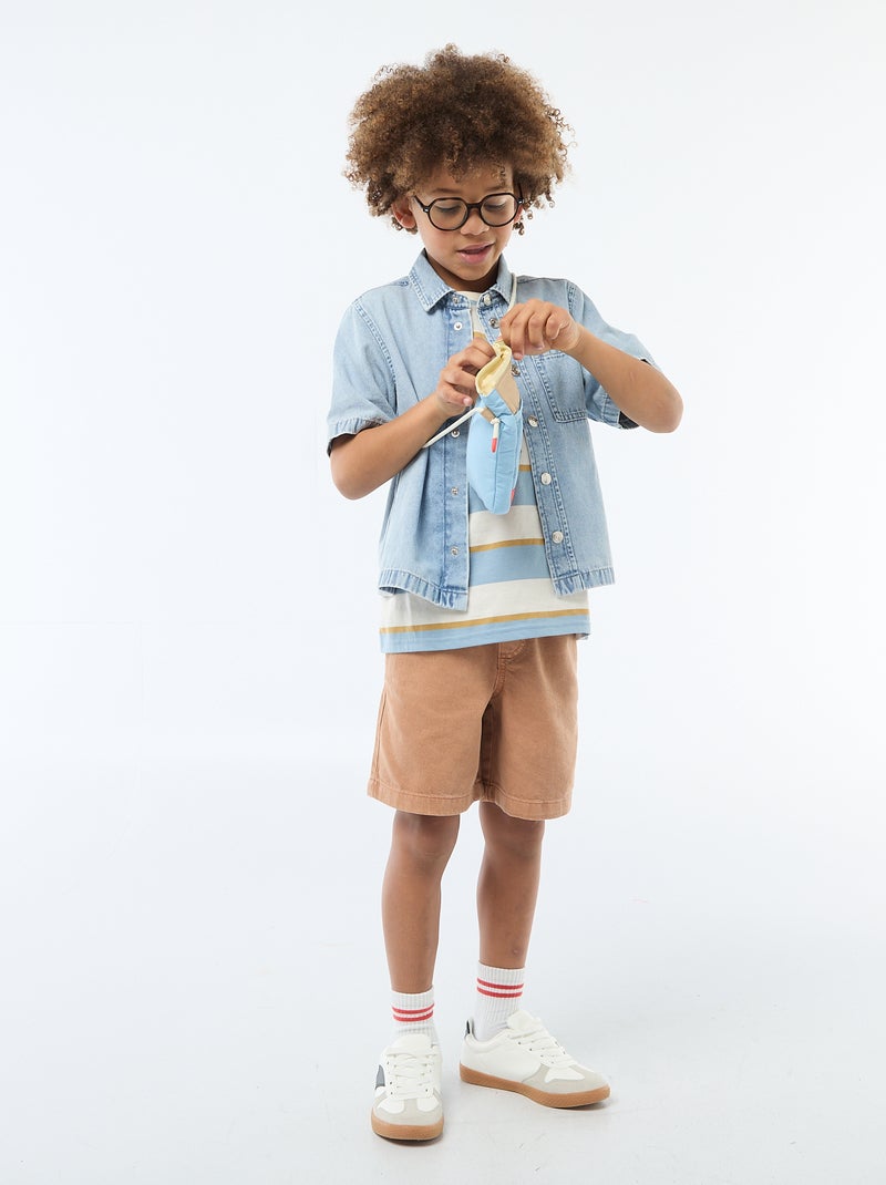 Bermuda van katoentwill Geel - Kiabi