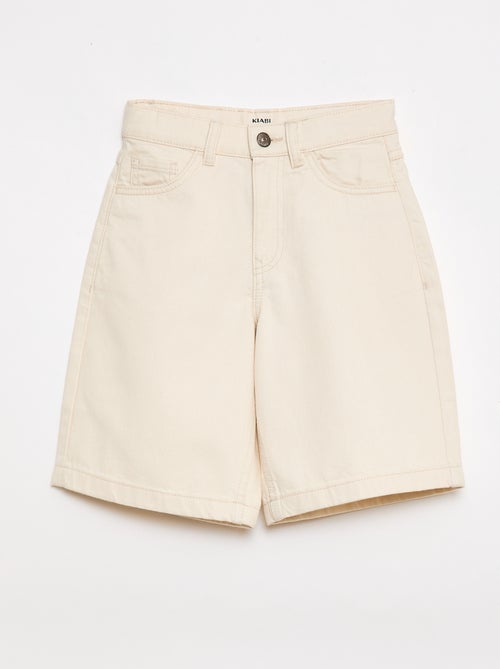 Bermuda van katoentwill met 5 zakken - Kiabi