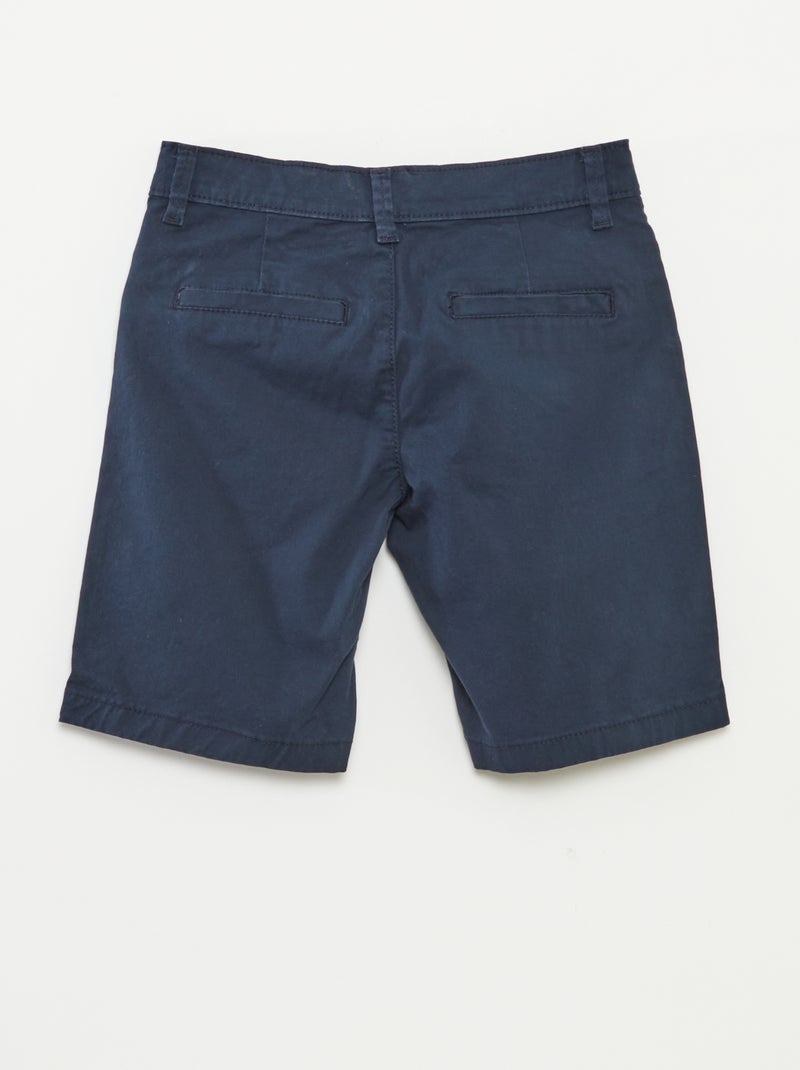 Bermuda van keperstof BLAUW - Kiabi