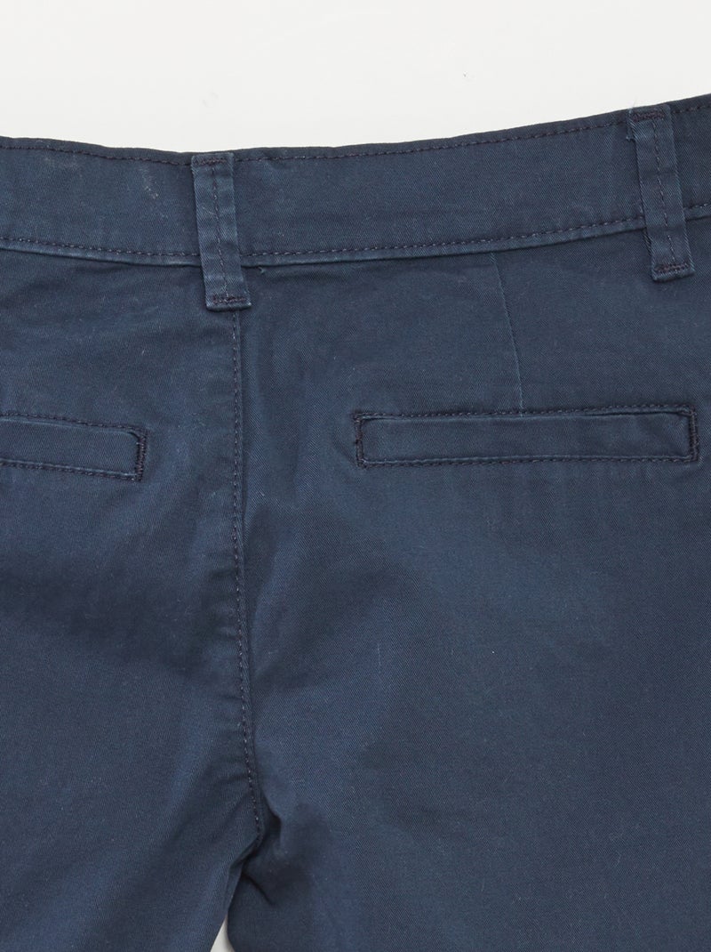 Bermuda van keperstof BLAUW - Kiabi