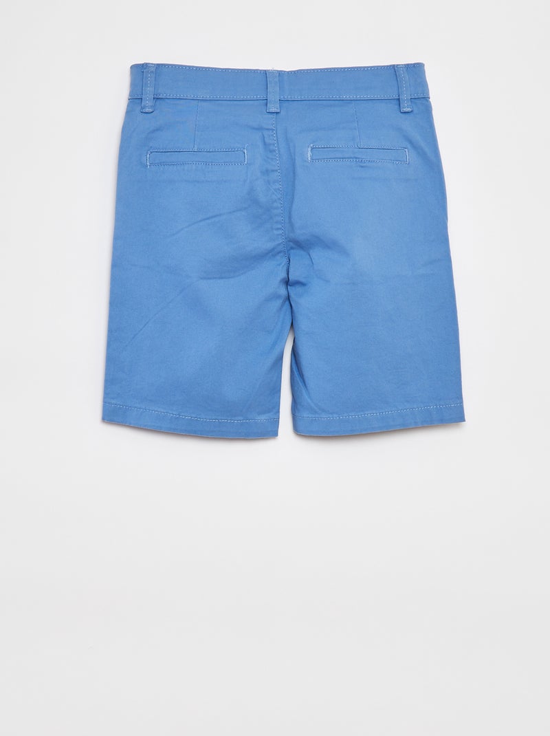 Bermuda van keperstof blauw - Kiabi
