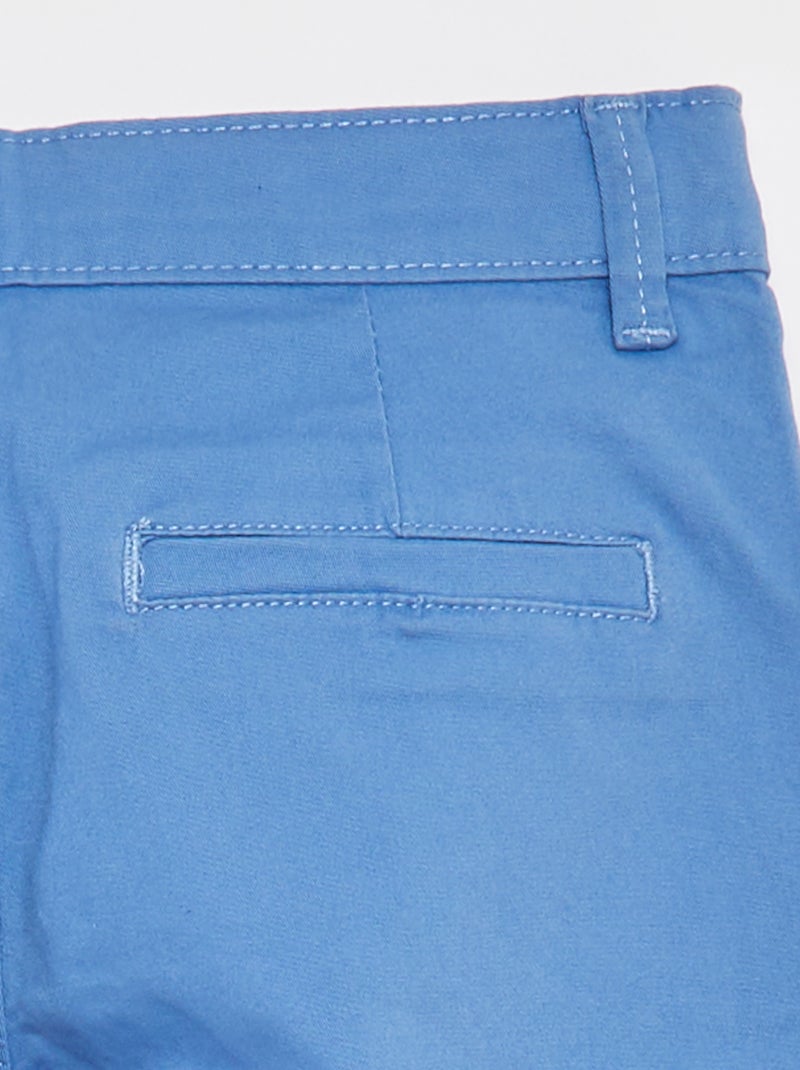 Bermuda van keperstof blauw - Kiabi