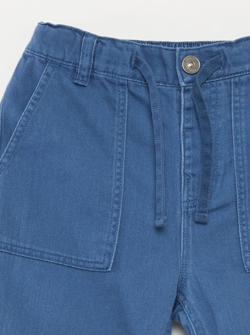 Bermuda van keperstof BLAUW - Kiabi