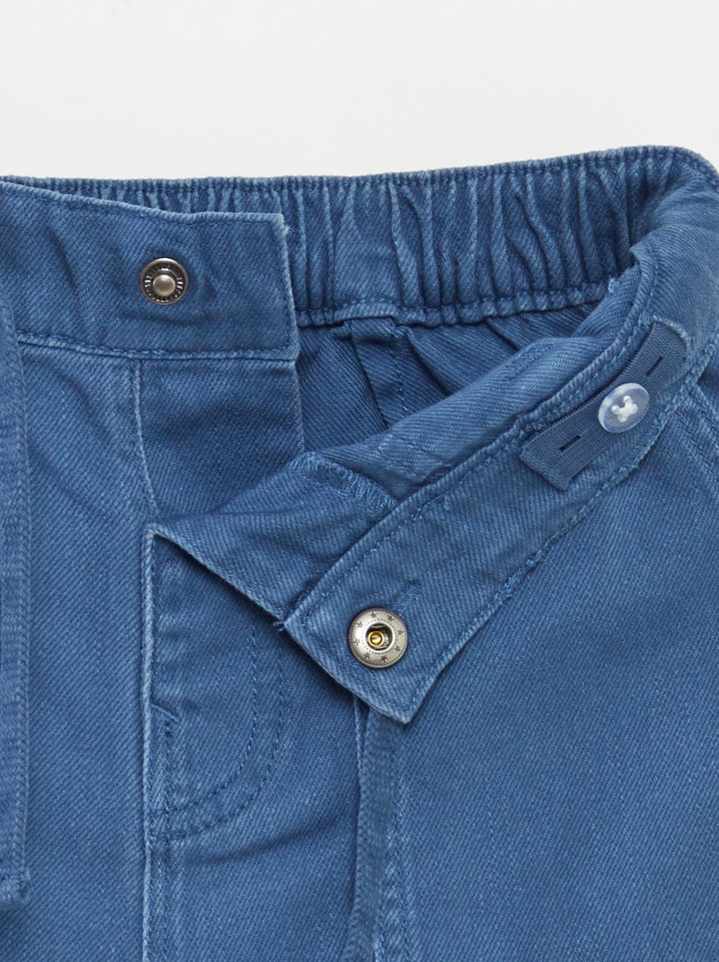 Bermuda van keperstof BLAUW - Kiabi