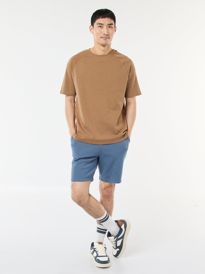 Bermuda van lichte joggingstof Blauw - Kiabi