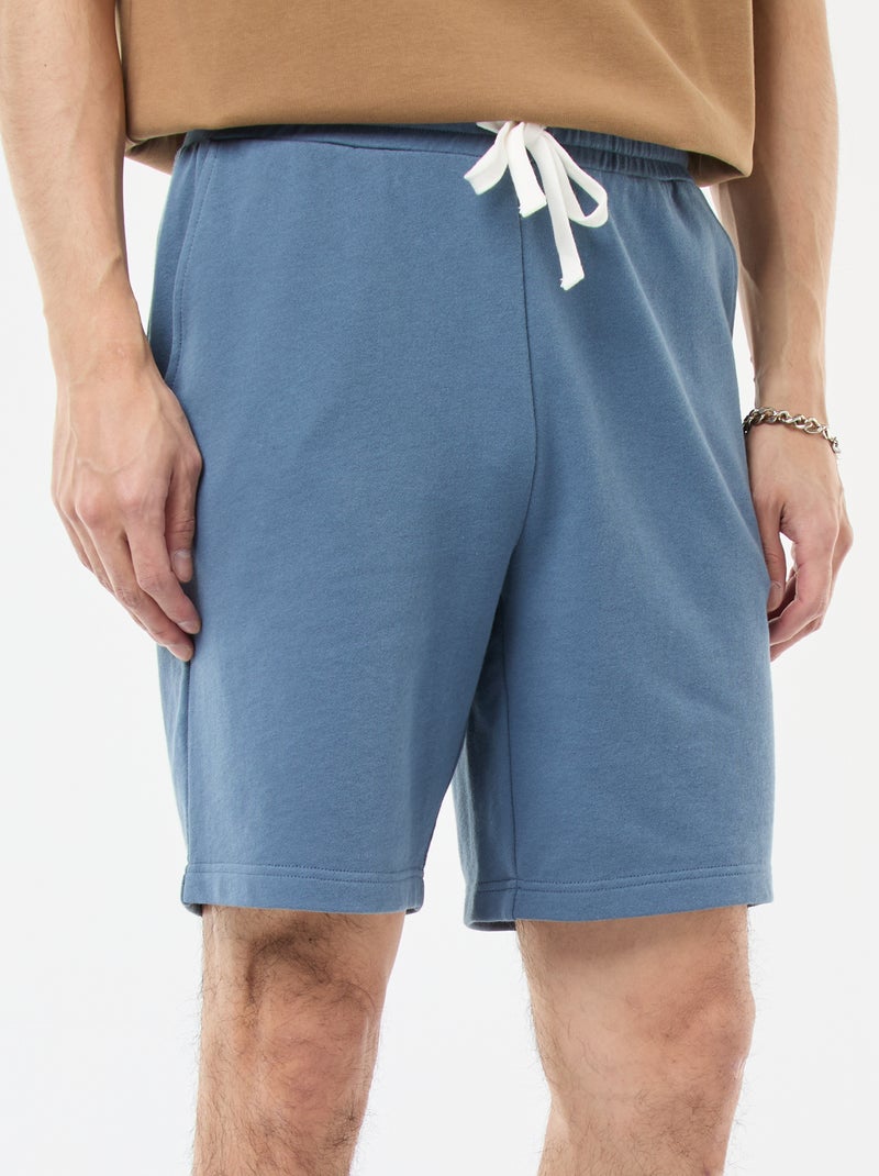 Bermuda van lichte joggingstof Blauw - Kiabi