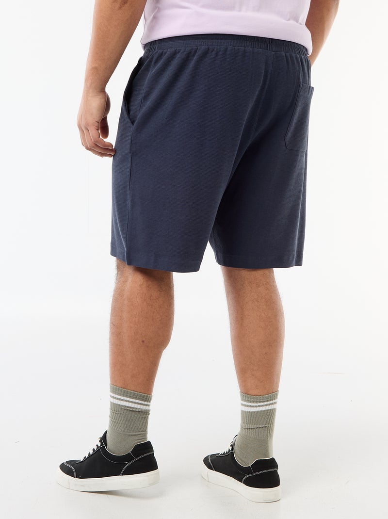 Bermuda van lichte joggingstof Blauw - Kiabi