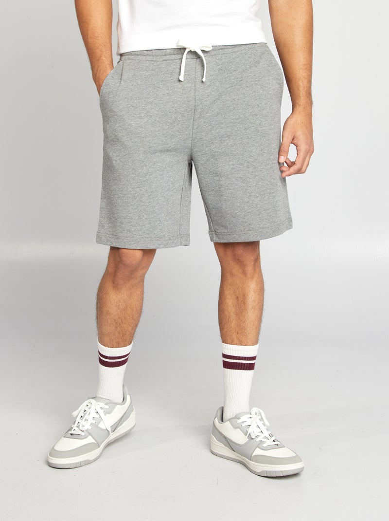 Bermuda van lichte joggingstof GRIJS - Kiabi