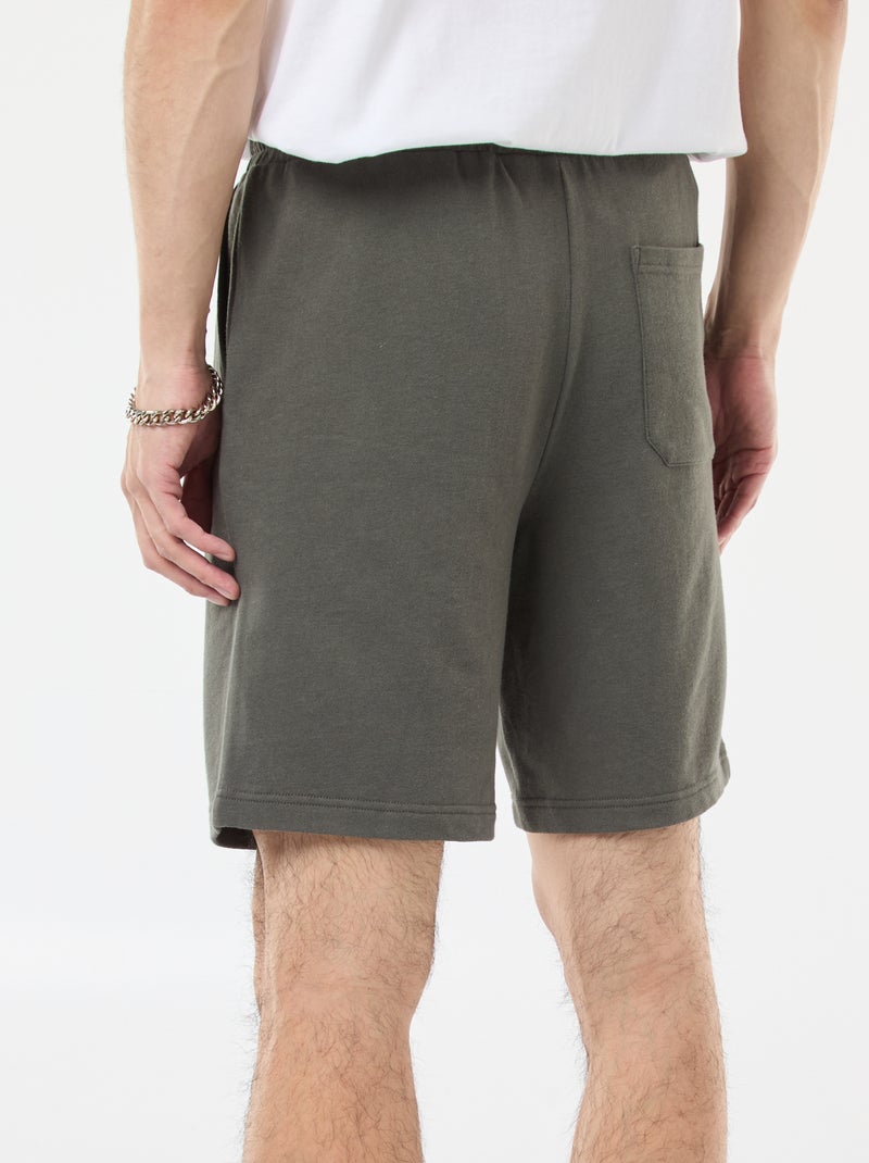 Bermuda van lichte joggingstof Kaki - Kiabi