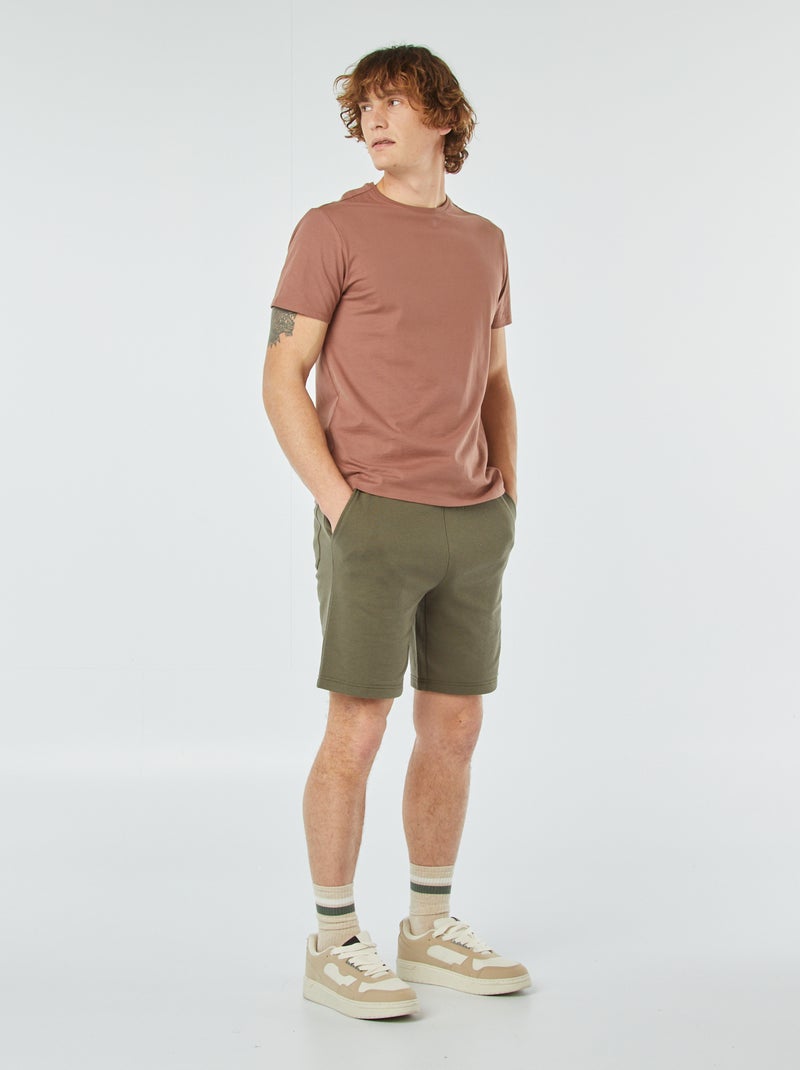 Bermuda van lichte joggingstof KAKI - Kiabi