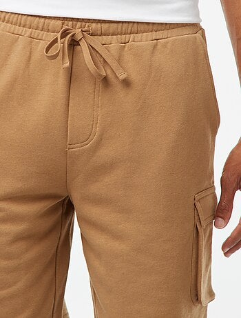 Bermuda van lichte joggingstof met meerdere zakken