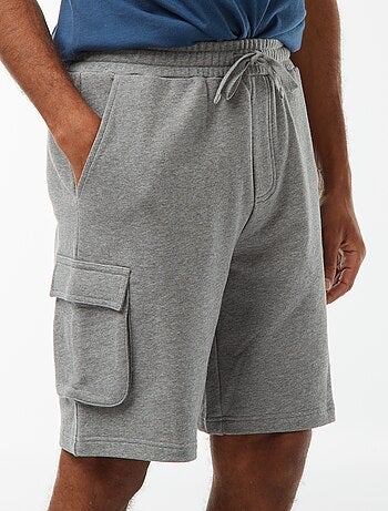 Bermuda van lichte joggingstof met meerdere zakken