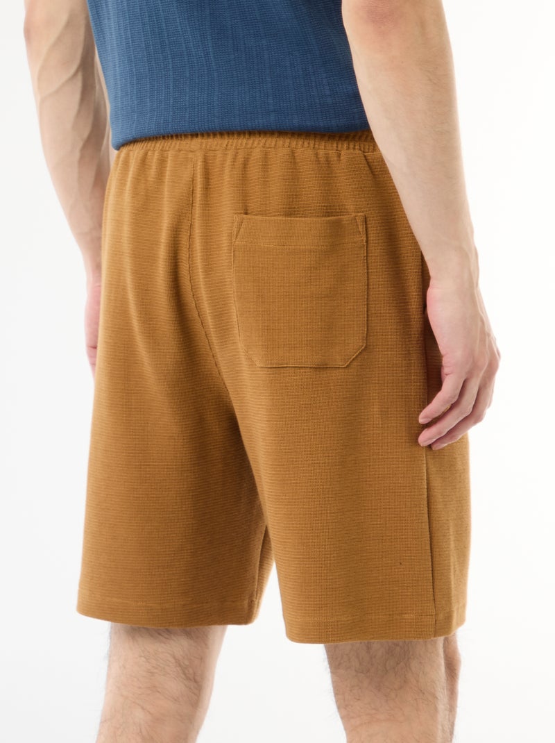 Bermuda van lichte sweatstof (french terry) Biege - Kiabi