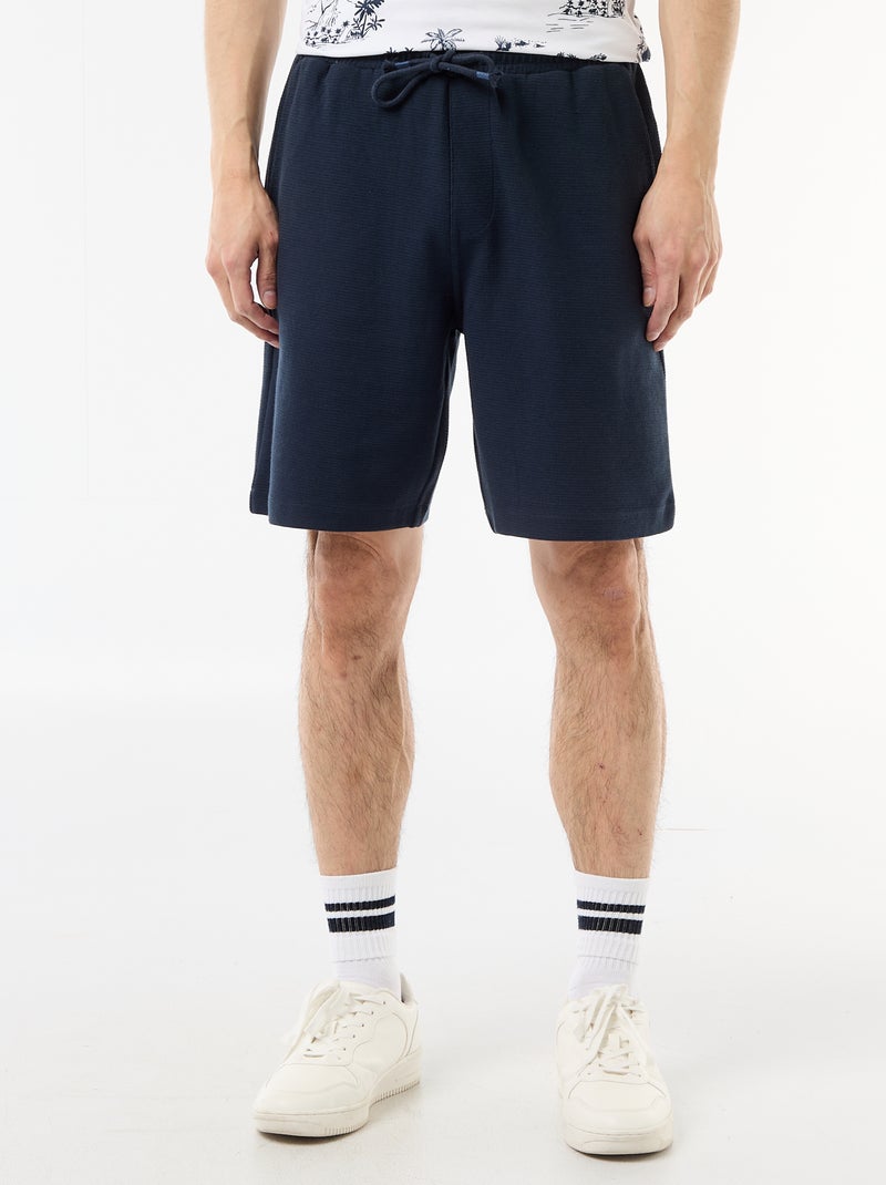 Bermuda van lichte sweatstof (french terry) Blauw - Kiabi