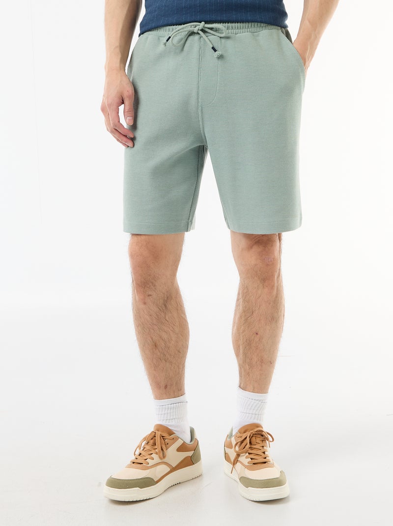 Bermuda van lichte sweatstof (french terry) Blauw - Kiabi