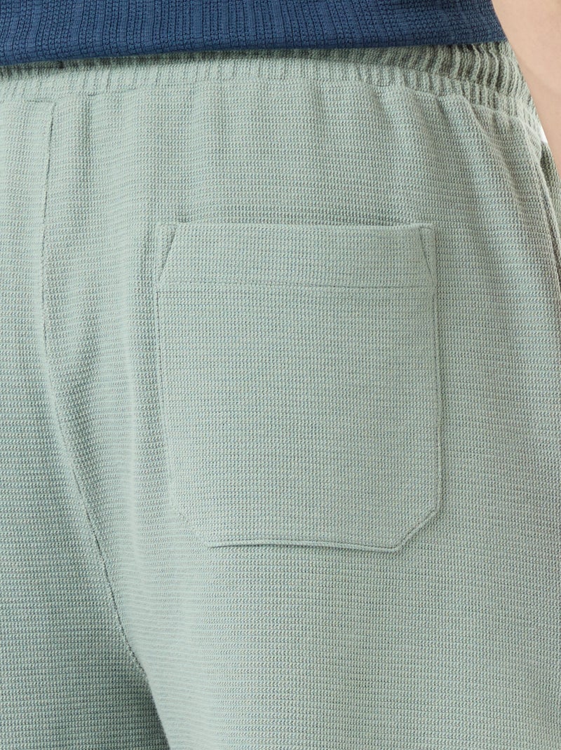 Bermuda van lichte sweatstof (french terry) Blauw - Kiabi