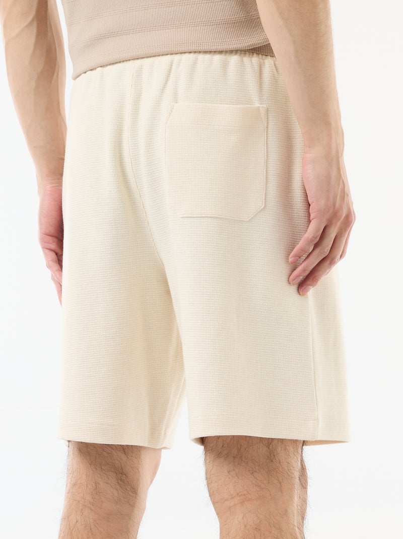 Bermuda van lichte sweatstof (french terry) Wit - Kiabi