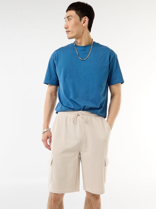 Bermuda van lichte sweatstof met klepzakken - Kiabi