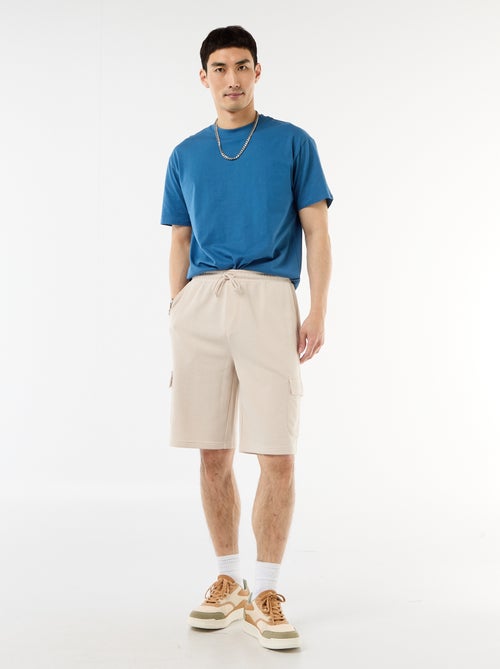 Bermuda van lichte sweatstof met klepzakken - Kiabi