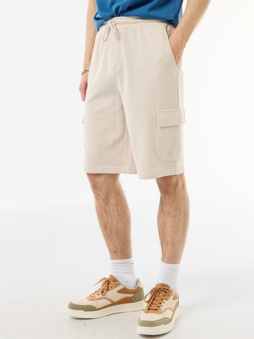Bermuda van lichte sweatstof met klepzakken - Kiabi