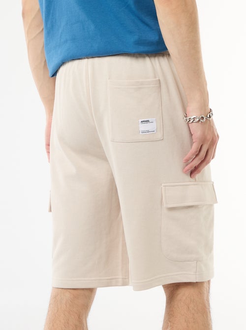 Bermuda van lichte sweatstof met klepzakken - Kiabi